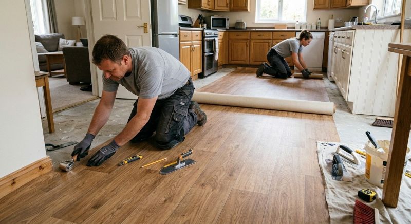 Linoleum Flooring Replacement in Somerville, MA