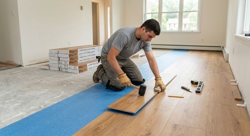 Luxury Vinyl Tile Installation in Chestnut Hill, MA