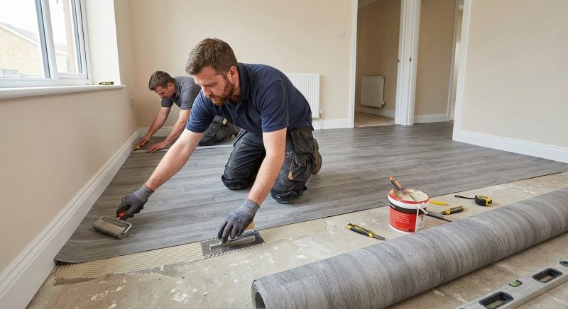 Sheet Linoleum Installation in Arlington, MA