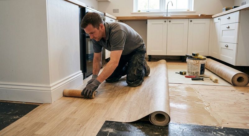 Sheet Linoleum Installation in Lynn, MA